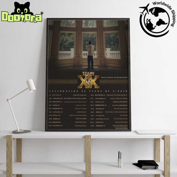 T-Pain The TP20 Tour Dates 2025 Fan Gifts Home Decor Poster Canvas