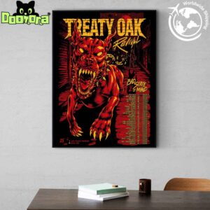 Treaty Oak Revival Bad State Of Mind Part 2 Tour Dates 2025 Fan Gifts Home Decor Poster Canvas