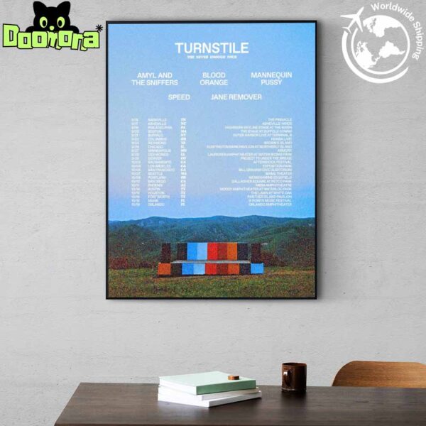 Turnstile Band The Never Enough Tour Dates 2025 Fan Gifts Home Decor Poster Canvas