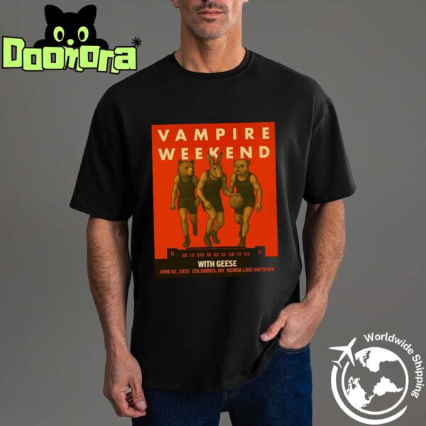 Vampire Weekend Only God Was Above Us Tour At KEMBA LIVE In Columbus OH On June 2 2025 Fan Gifts Classic T-Shirt