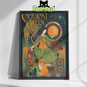 Vermont Green vs NEFC Poster Featuring Mythic Sun Goddess Artwork For June 28 2025 Home Match Home Decor Poster Canvas