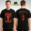 ACDC PWR UP Tour Merch Tee At PGE Narodowy In Warsaw Poland On July 4 2025 Featuring Angus Young Monument And Polish Flag Two Sides Unisex T-Shirt