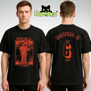 311 Concert Merch Tee At Hard Rock Casino In Rockford IL On July 6 2025 Featuring Robotic Soldier Artwork Two Sides Unisex T-Shirt