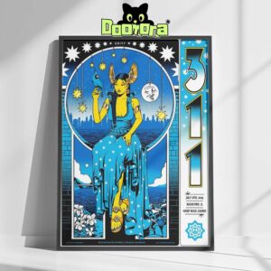 311 Official Tour Poster At Hard Rock Casino In Rockford IL On July 6 2025 Featuring Celestial Goddess Art And Unity Theme Home Decor Poster Canvas