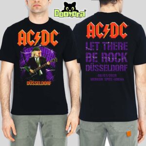 ACDC Let There Be Rock Black Graphic Tee At Merkur Spiel Arena In Düsseldorf Germany On July 8 2025 Two Sides Unisex T-shirt