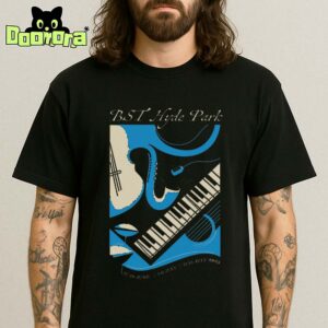 BST Hyde Park London 2025 Abstract Piano & Guitar Tee – Official Festival Merch Unisex T-Shirt