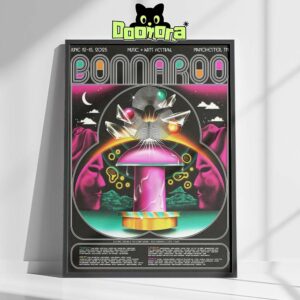 Bonnaroo Music And Arts Festival Poster At Great Stage Park In Manchester TN On June 12 To 15 2025 With Psychedelic Crystal Artwork Home Decor Poster Canvas