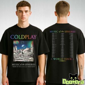 Coldplay 2025 Toronto Merch Tee Music Of The Spheres Tour Merch Poster At Rogers Stadium In Toronto ON On July 7 8 11 12 2025 Two Sides T-Shirt