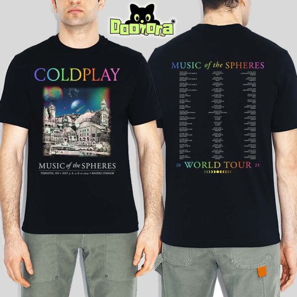Coldplay Music Of The Spheres Tour At Rogers Stadium In Toronto ON On July 7 8 11 12 2025 Two Sides Unisex T-shirt