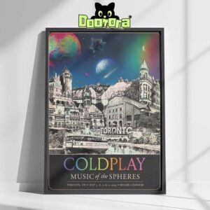 Coldplay Music Of The Spheres Tour Poster At Rogers Stadium In Toronto ON On July 7 8 11 12 2025 With Space Planet Collage Design Home Decor Poster Canvas
