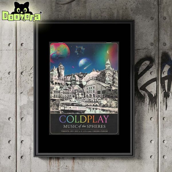 Coldplay Toronto ON 2025 Concert Poster At Rogers Stadium On July 7 8 11 12 2025 Home Decor Poster Canvas