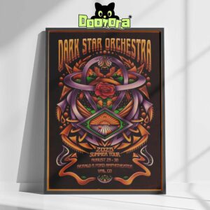 Dark Star Orchestra Psychedelic Tour Poster At The Gerald R Ford Amphitheater In Vail CO On August 29 30 2025 Home Decor Poster Canvas