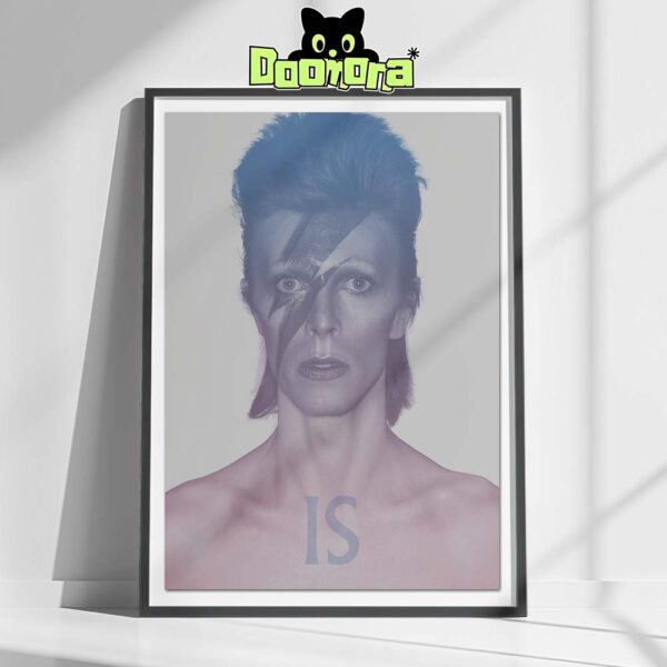 David Bowie Is Revised Exhibition Poster Featuring Iconic Aladdin Sane Portrait 2025 Edition Home Decor Poster Canvas
