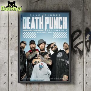 Five Finger Death Punch Mount Pleasant OH 2025 Concert Poster At Soaring Eagle Casino And Resort On September 1 2025