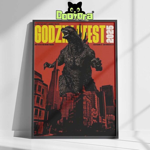 Godzillafest 2025 Poster At The Balboa Theater In San Francisco CA Home Decor Poster Canvas