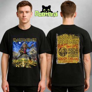 Iron Maiden Run For Your Lives 2025 Tour Merch Tee At London Stadium In London England On June 28th 2025 Two Sides Unisex T-Shirt