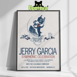 Jerry Garcia Symphonic Celebration At Red Rocks In Morrison CO On July 6 2025 Home Decor Poster Canvas
