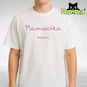 Mamacita Love Island White Tee Featuring Minimalist Pink Script for Summer Vibes Unisex T-Shirt