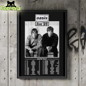 Oasis Live 25 Tour 2025 Schedule Tour Dates Home Decor Poster Canvas