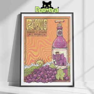 Primus Onward & Upward Poster At Vina Robles Amphitheatre In Paso Robles CA On July 5 2025 With Psychedelic Wine Label Artwork Home Decor Poster Canvas