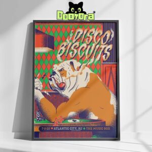 The Disco Biscuits Tour Poster At The Music Box In Atlantic City NJ On July 5 2025 Featuring Smoking Bulldog Casino Artwork Home Decor Poster Canvas